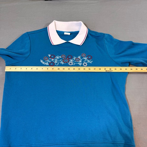 Adrian Delafield Womens Size L Pullover Grandma Sweater Long Sleeve Embroidered - Picture 11 of 12